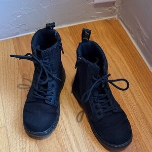 Dr. Martens Black Canvas Boots